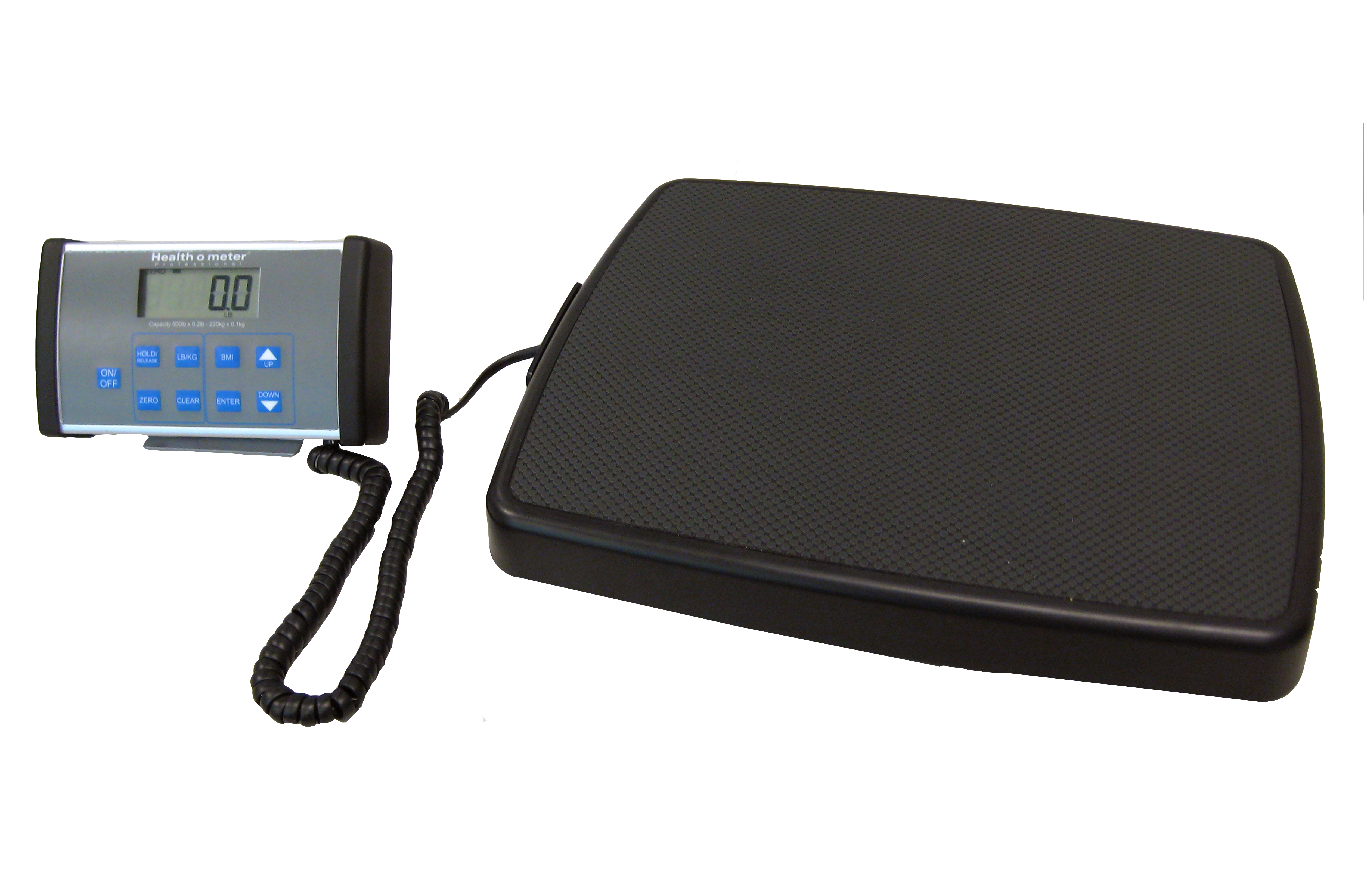 Scale Floor Scale Health O Meter® Digital LCD Display 500 lbs. / 220 kg Capacity Black / Gray AC Adapter / Battery Operated by Health O Meter  ID 498KLAD